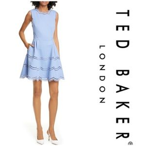 Ted Baker Scalloped Fit & Flare Dress